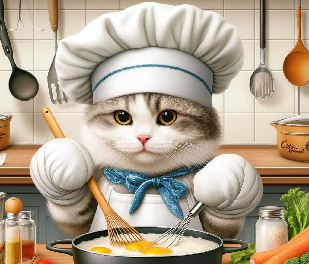 кот повар